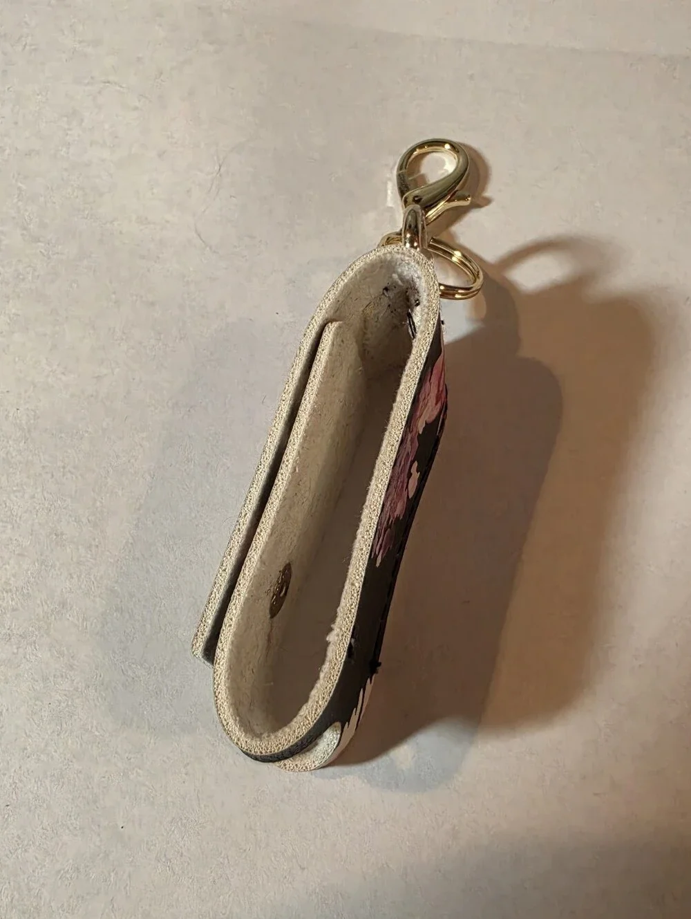 Floral Hand Sanitizer Holder Keychain